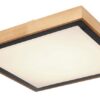 Globo 41764-24Q LED stropní svítidlo | Variabilní | Černá | Dřevo | 24W