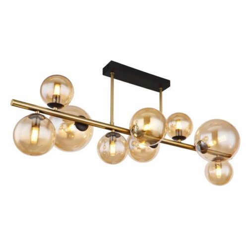 Globo 56135-9D LED stropní svítidlo | Teplá bílá | Barevný kov | Černá | Mosaz | Žlutá | 9x3W