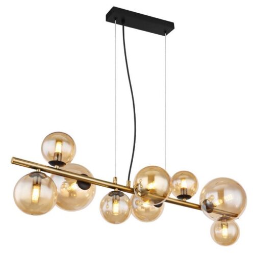 Globo 56135-9H LED stropní svítidlo | Teplá bílá | Barevný kov | Černá | Mosaz | Žlutá | 9x3W