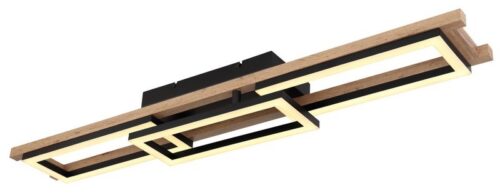 Globo 67266D1 Illa LED Přisazené stropní svítidlo | Variabilní | Černá | Dřevo | 30W