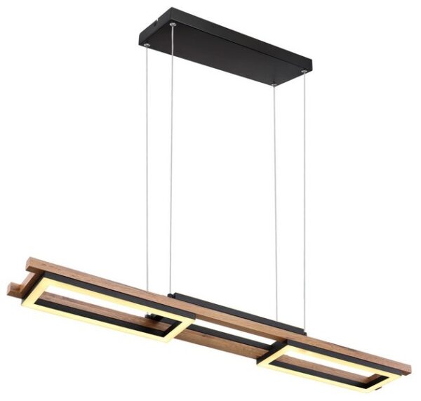 Globo 67266H Illa LED stropní svítidlo | Teplá bílá | Černá | Dřevo | 30W | 1