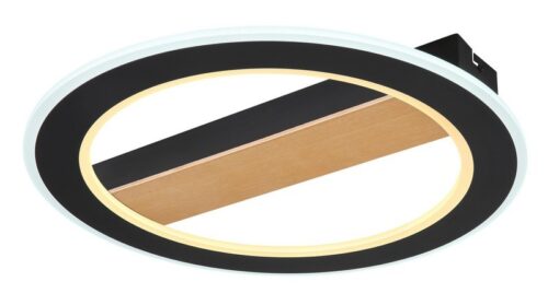 Globo 67268-30 LED Přisazené stropní svítidlo | Studená bílá | Černá | Dřevo | 30W
