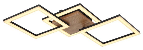 Globo 67280-30 LED Přisazené stropní svítidlo | Teplá bílá | Černá | Dřevo | 30W