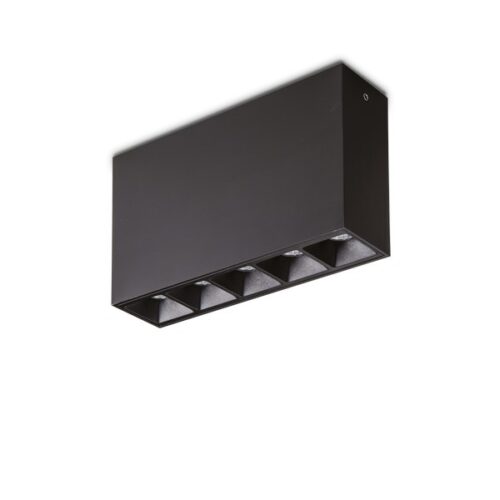 Ideal lux 244884 Lika LED Přisazené stropní svítidlo | Teplá bílá | Černá | 12,5W