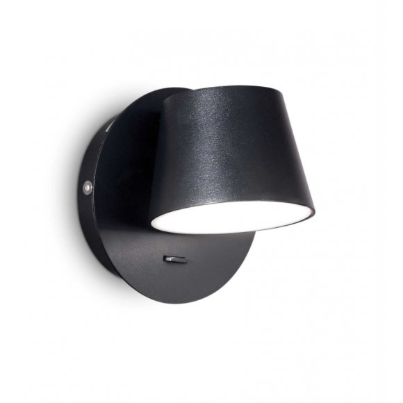 Ideal lux 167121 Gim Nero LED nástěnní svítidlo | Teplá bílá | Černá | 6W