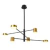 Italux 5900644313519 LED lustr | Teplá bílá | Barevný kov | Černá | Zlatá | 26,6W