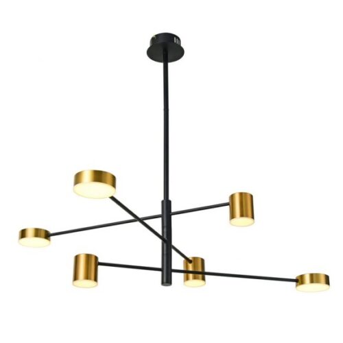 Italux 5900644313519 LED lustr | Teplá bílá | Barevný kov | Černá | Zlatá | 26,6W