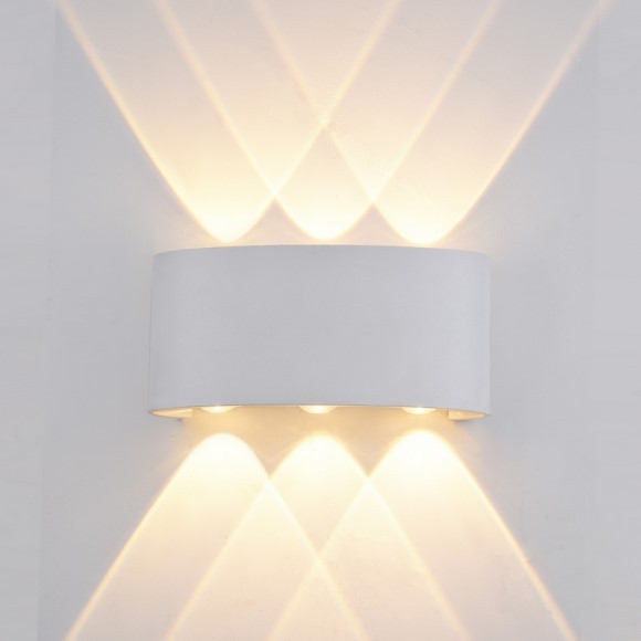 Italux 5900644315179 LED Nástěnné venkovní světlo | Teplá bílá | Bílá | 6W