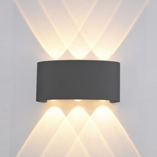 Italux 5900644315186 LED Nástěnné venkovní světlo | Teplá bílá | Černá | 6W