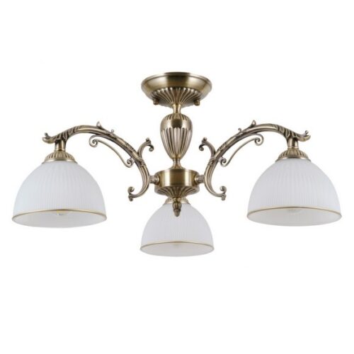 Italux 5900644318125 Lustr | E27 | Barevný kov | Bílá | Bronz