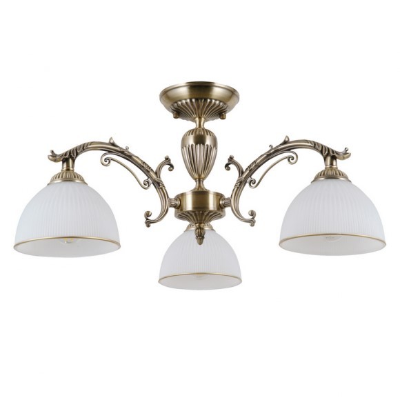 Italux 5900644318125 Lustr | E27 | Barevný kov | Bílá | Bronz