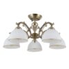 Italux 5900644318132 Lustr | E27 | Barevný kov | Bílá | Bronz