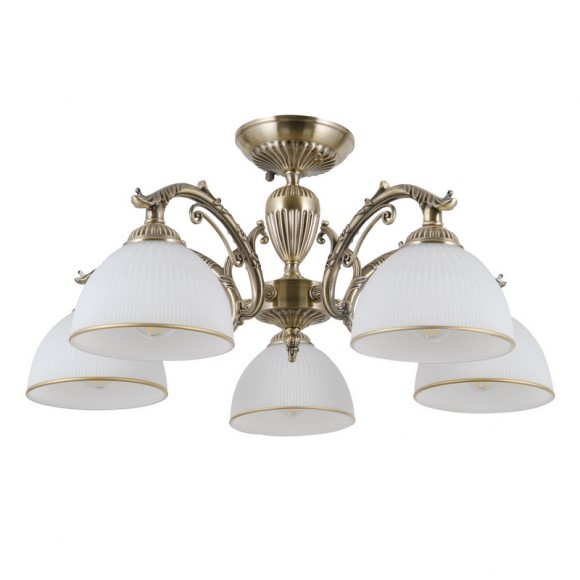 Italux 5900644318132 Lustr | E27 | Barevný kov | Bílá | Bronz