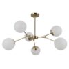Italux 5900644319054 Lustr | E14 | Barevný kov | Bílá | Bronz