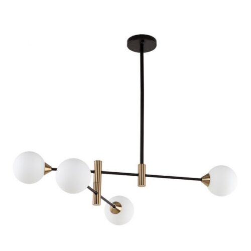 Italux 5900644319207 Lustr | G9 | Barevný kov | Bílá | Černá | Mosaz