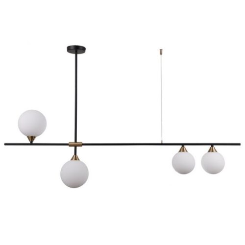 Italux 5900644319214 Lustr | G9 | Barevný kov | Bílá | Černá | Mosaz