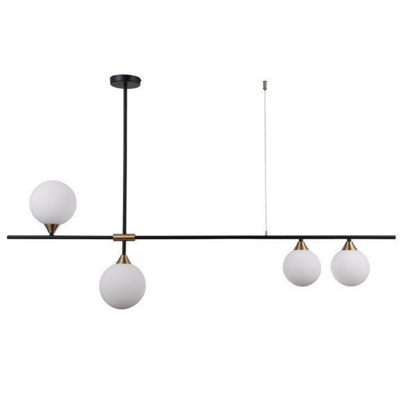 Italux 5900644319214 Lustr | G9 | Barevný kov | Bílá | Černá | Mosaz