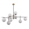 Italux 5900644430032 Lustr | E14 | Barevný kov | Bílá | Bronz | Černá