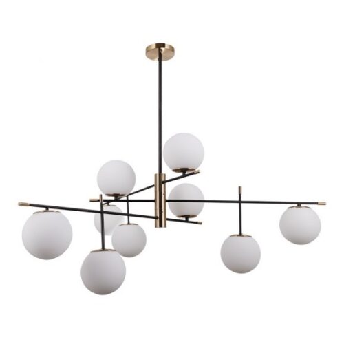 Italux 5900644430032 Lustr | E14 | Barevný kov | Bílá | Bronz | Černá