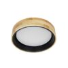 Italux 5900644430704 LED Přisazené stropní svítidlo | Přírodní bílá | Bílá | Černá | Dřevo | 20W
