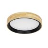 Italux 5900644430711 LED Přisazené stropní svítidlo | Přírodní bílá | Bílá | Černá | Dřevo | 25W