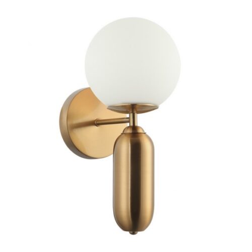 Italux 5900644430728 Nástěnné svítidlo | E27 | Barevný kov | Bílá | Bronz