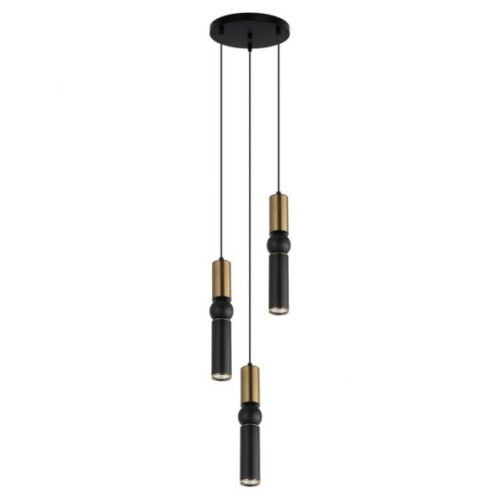 Italux 5900644430803 Lustr | GU10 | Barevný kov | Bronz | Černá