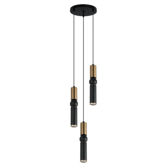 Italux 5900644430803 Lustr | GU10 | Barevný kov | Bronz | Černá