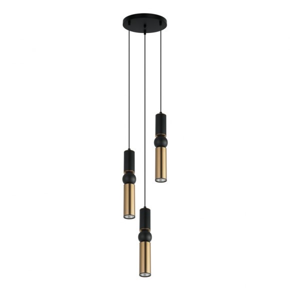 Italux 5900644430858 Lustr | GU10 | Barevný kov | Bronz | Černá