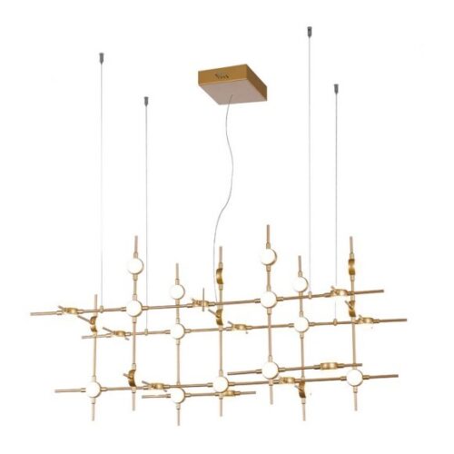 Italux 5900644431855 LED stropní svítidlo | Teplá bílá | Barevný kov | Bílá | Zlatá | 72W