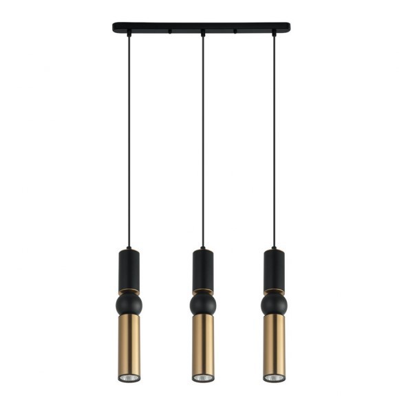 Italux 5900644432234 Lustr | GU10 | Barevný kov | Bronz | Černá