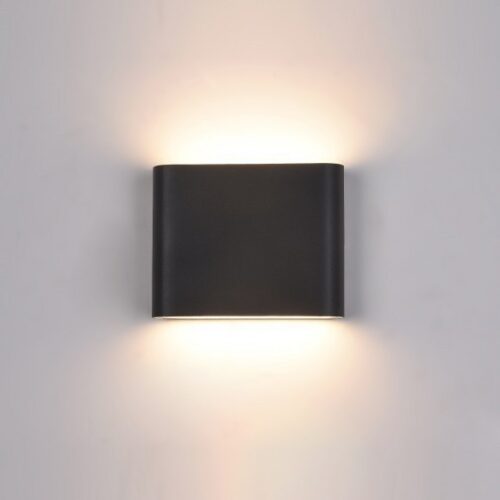 Italux 5902854530151 LED Nástěnné venkovní světlo | Teplá bílá | Černá | 6W
