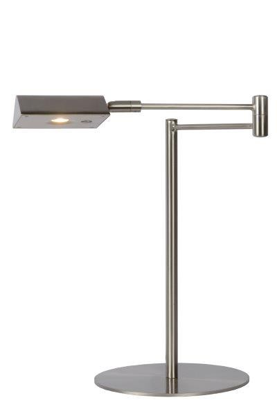 Lucide 19665/09/12 LED stolní lampička | Teplá bílá | Kov | Nerez | 9W