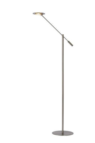 Lucide 19766/09/12 LED stojací lampa | Teplá bílá | Kov | Nerez | 9W