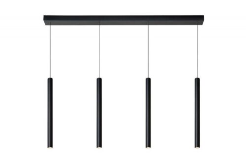 Lucide 74403/04/30 LED stropní svítidlo | Teplá bílá | Černá | 4x4W