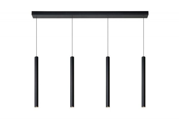 Lucide 74403/04/30 LED stropní svítidlo | Teplá bílá | Černá | 4x4W