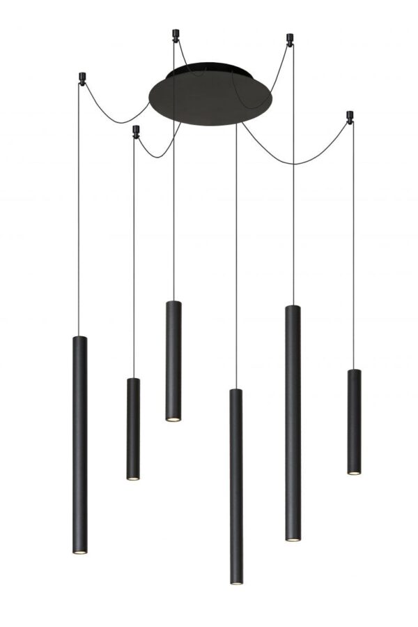 Lucide 74403/06/30 LED stropní svítidlo | Teplá bílá | Černá | 6x4W
