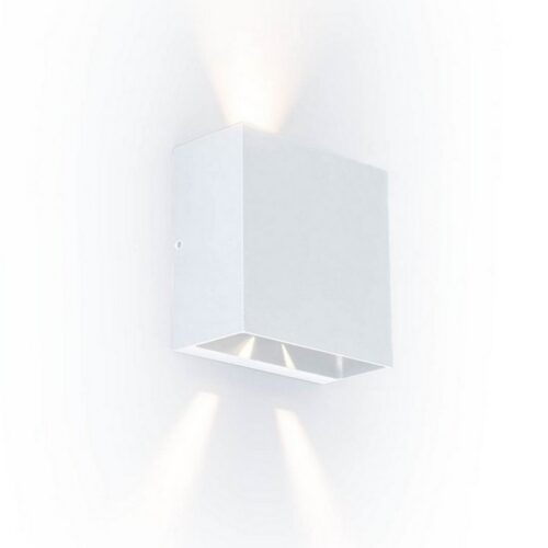 Lutec 5104003032 Gemini LED Nástěnné venkovní světlo | Teplá bílá | Bílá | 10W | 3000 K