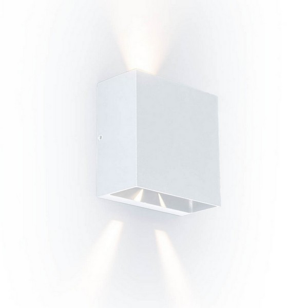 Lutec 5104003032 Gemini LED Nástěnné venkovní světlo | Teplá bílá | Bílá | 10W | 3000 K