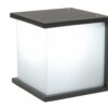 Lutec 5184601118 Box Cube Nástěnné venkovní světlo | E27 | Šedá