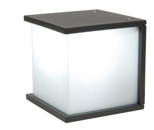 Lutec 5184601118 Box Cube Nástěnné venkovní světlo | E27 | Šedá