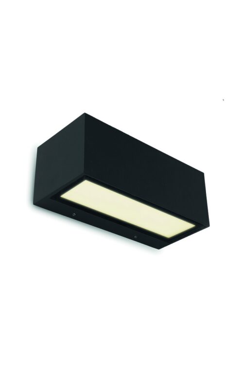 Lutec 5189112012 Gemini LED Nástěnné venkovní světlo | Teplá bílá | Černá | 21W