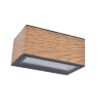 Lutec 5189135118 Gemini LED Nástěnné venkovní světlo | Teplá bílá | Dřevo | 10,5W