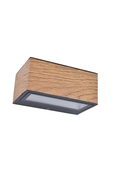 Lutec 5189135118 Gemini LED Nástěnné venkovní světlo | Teplá bílá | Dřevo | 10,5W