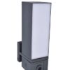 Lutec 5193812118 Cuba LED Venkovní svítidlo s kamerou | Variabilní | Šedá | 17,3W