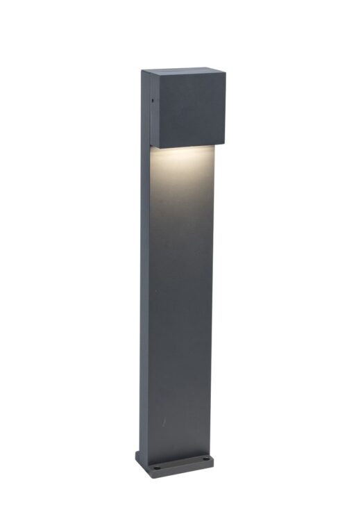 Lutec 7104001118 Gemini LED Zahradní sloupkové světlo | přírodní bílá | Šedá | 9,5W | 4000 K