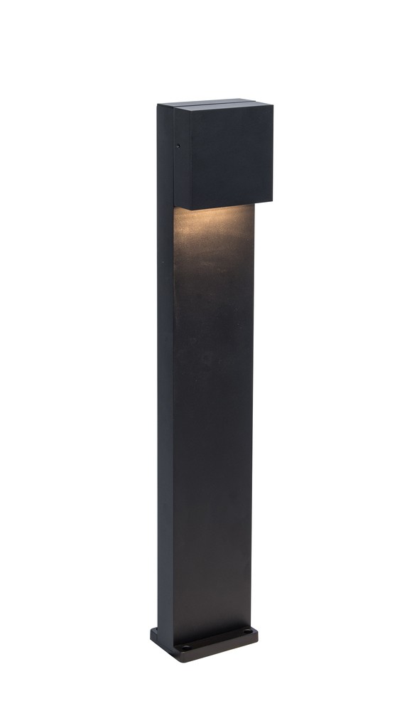 Lutec 7104002012 Gemini LED Zahradní sloupkové světlo | Teplá bílá | Černá | 9,5W | 3000 K