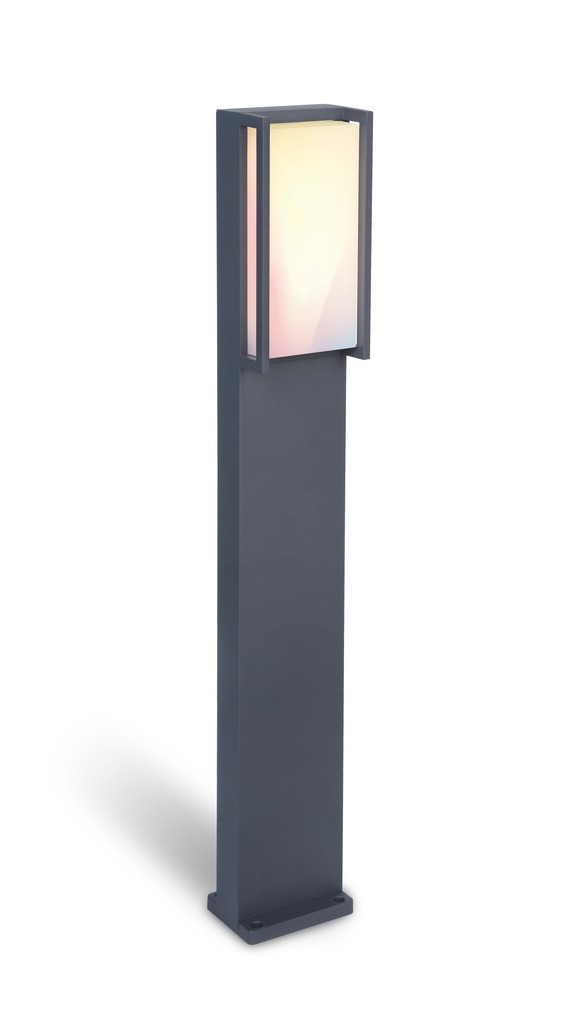 Lutec 7193003118 Qubo LED Zahradní sloupkové světlo | RGB | Variabilní | 16W | Šedá