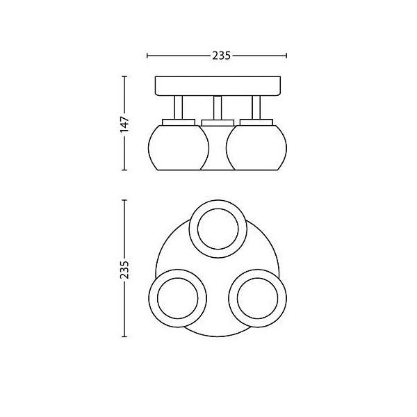 Philips 53323/17/16 Balla LED bodové svítidlo | Teplá bílá | Chrom | Kov | 3x4W