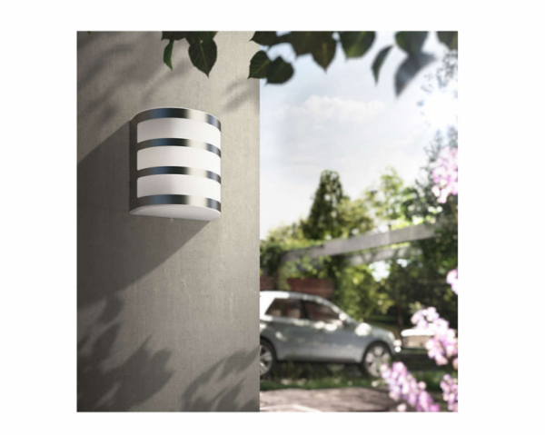 Philips 17314/47/16 Calgary LED Nástěnné venkovní světlo | Teplá bílá | 3W | Šedá